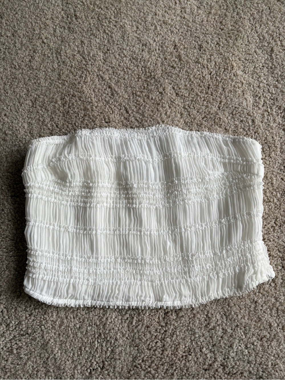 Princess Polly strapless white bohemian going out strapless tube tank top size 4